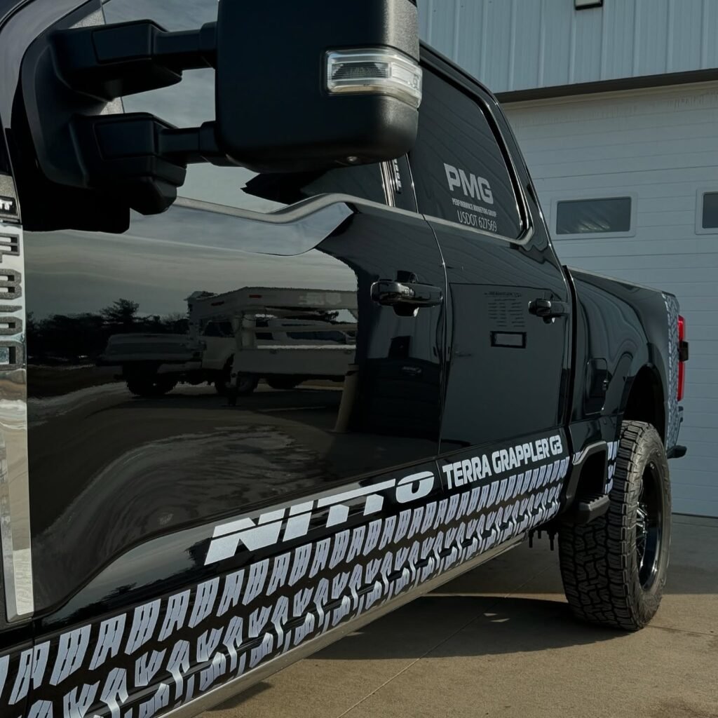 Close view of paint clarity after Final Coat, deep color and shine, Michigan